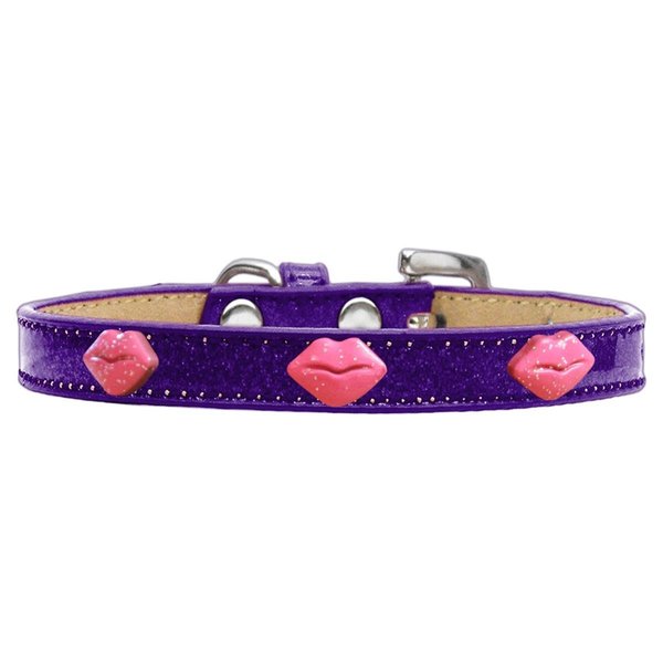 Pet Pal Pink Glitter Lips Widget Dog CollarPurple Ice Cream Size 16 PE792388